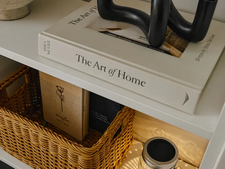 Detail of a decorated shelf