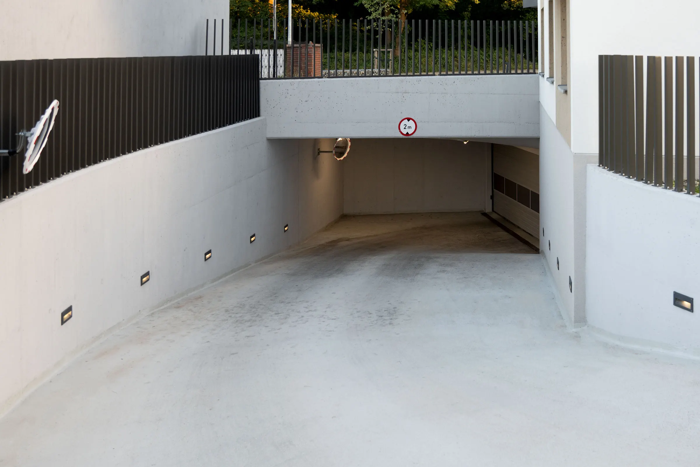 Entrance to the underground garage